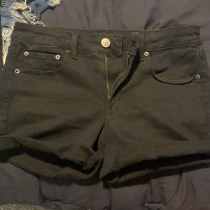 American eagle black shorts